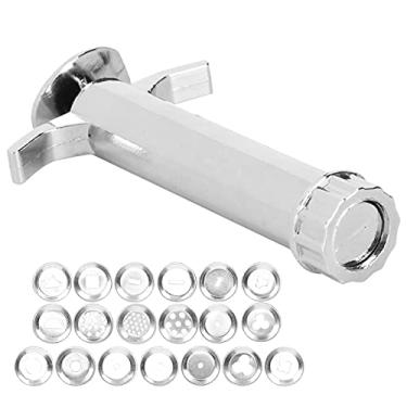 Imagem de KIMISS Espremedor de Argila Extrusora DIY de Liga de Alumínio para Escultura e Modelagem de Bolo Com Moldes de 19 Pontas - Ideal para Artesanato e Projetos Criativos