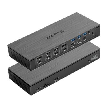 Imagem de Docking Station DisplayLink Quad Monitor 5K/4K@60Hz, 100W PD, Thunderbolt 4/3, USB-C/A para M1 M2 Mac, Windows, Chrome. Hub USB-C Multitelas, Ethernet 2.5Gbps, SD 4.0. Estação Acoplamento