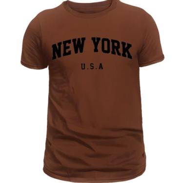 Imagem de Camisetas Masculina Nova York 100% algodão - NoBrand, Marrom, G