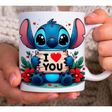 Imagem de Caneca xícara Copo de Porcelana Cerâmica Personalizada Stiti I Love Yo