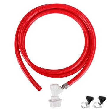 Imagem de Conectores de tubulação de CO2 Ball Lock, linhas de gás CO2 de 1,5 m, linha de cerveja para Kegerator, acessórios de barril de bloqueio de bola 5/16, desconexão rápida para cerveja caseira