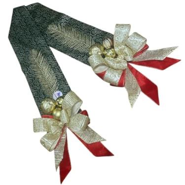 Imagem de Escapulário de Natal Fita Decorativa de Porta Tecido e Laço de Veludo Luxuoso para Porta Feito à Mão - RIKABUNI
