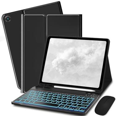 Imagem de Bxomteng Capa para Galaxy Tab A11+ Plus 2025 11 polegadas - com suporte para lápis S, capa fólio fina (preto)