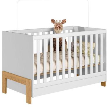 Imagem de Berço Americano Mini Cama Fantasia 4300 Branco Acetinado – Qmovi