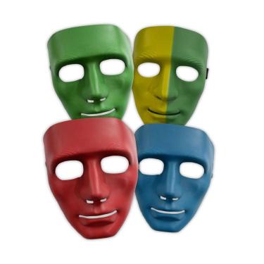 Imagem de Máscara Colorida Sem Face Para Fantasias - 1 Unidade Cor Azul