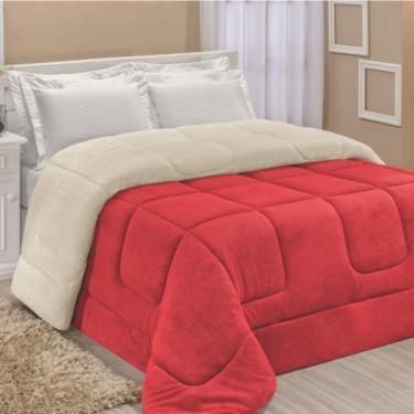 Imagem de Edredom Coberdrom Pryme Solteiro Sherpa E Manta - Vermelho