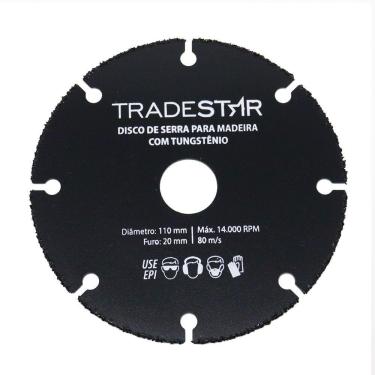 Imagem de Disco Tungstenio 110 Mm Para Madeira Furo 20 Mm Tradestar