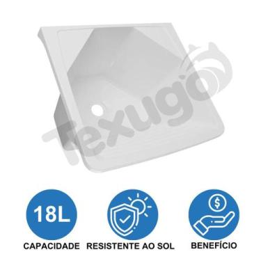 Imagem de Tanque Plástico para Lavar Roupa 18L Branco Astra TQ18SC, Branco 1