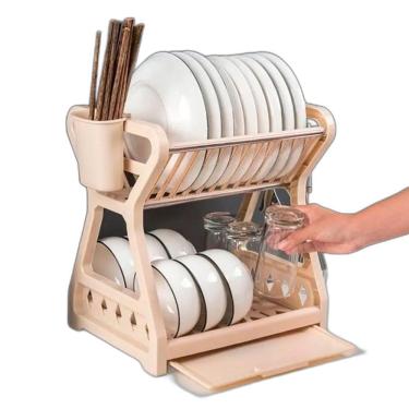 Imagem de Escorredor Louça Eficiente Prático P/Secar Cozinha Plástico