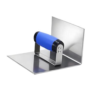 Imagem de Fenteer Desempenadeira de canto em aço inoxidável, desempenadeira de borda, ferramenta manual profissional, leve, para reboco de cantos de parede, Canto Interno