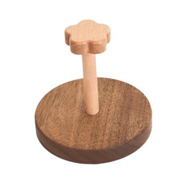 Imagem de Fenteer Suporte de madeira para copos, organizador minimalista que economiza espaço, dispensador de copos e canecas para restaurantes, banheiros e cafeterias.