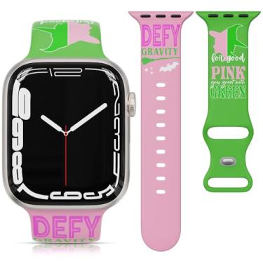 Imagem de Pulseira esportiva com tema de bruxa compatível com Apple Watch Ultra SE séries 10, 9, 8, 7, 6, 5, 4, 3, 2 e 1, Magic Broom e Bat-38 de 41 mm, 40 mm, 38 mm, 49 mm, 44 mm, 42 mm, 1