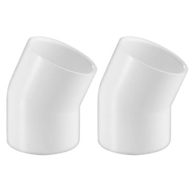 Imagem de Encaixe de tubulação de cotovelo de PVC de 22,5 graus, 3,8 cm, adaptador de canto de PVC SCH40, grau de construção de móveis, para linha de água de encanamento de esgoto doméstico, branco, pacote com