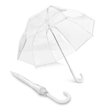 Imagem de Guarda-chuva com cúpula bolha para estação meteorológica, abertura automática, cúpula transparente, à prova de vento, impermeável, leve, Branco, 52 Inch Arc, Compacto