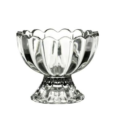 Imagem de Manteigueira Manteigueira em forma de flor em vidro para cozinha, copos de sorvete, pratos de sobremesa