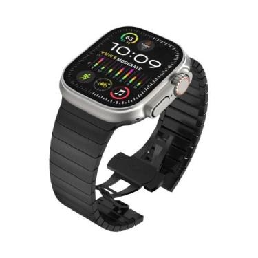 Imagem de Pulseira De Aço Inoxidável Luxuosa Para Apple Watch Ultra 3 2 4, Cores
