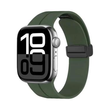 Imagem de Pulseira Magnética De Silicone Para Apple Watch De 46mm 45mm 44mm 49mm