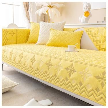 Imagem de SPXMQSS Capas de sofá para sofá secional, capas de assento de sofá macias, capa de sofá de canto antiderrapante universal em forma de L, capas de almofada laváveis D 70 x 120 cm