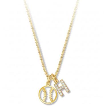 Imagem de Aswinfon Colar com inicial de softball, para mulheres e adolescentes, banhado a ouro 18K, pingente de letra A-Z, joias de beisebol, colar esportivo, presentes de softball, presentes para mulheres, seu