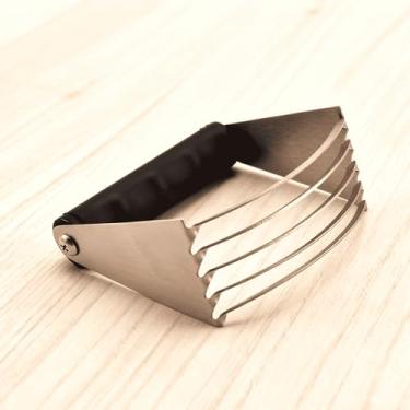 Imagem de Liquidificador de massa de aço inoxidável, cortador de pastelaria com aderência confortável para assar, máquina de bolinho de biscoito com crosta de torta, ferramenta de cozinha resistente