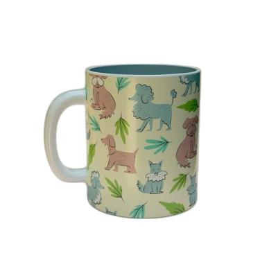 Imagem de Caneca Xícara De Café Porcelana 300ml Com Desenho De Cachorro