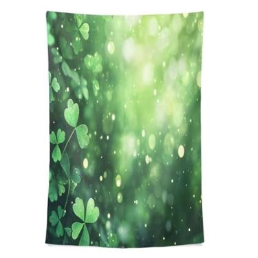 Imagem de STAYTOP Tapeçaria de parede trevo do dia de São Patrício tapeçarias para decoração de casa decoração de dormitório sala de estar quarto tapete de parede (90 × 60 pol)