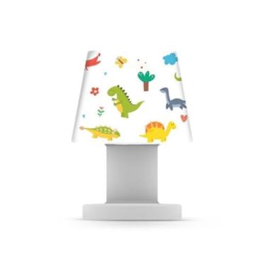 Imagem de Luminária Abajur de Mesa Pequena Dino – Iluminação Aconchegante para Encantar o Ambiente.