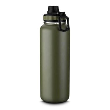 Imagem de Garrafa Térmica com Alça e Bico, Aço Inox, Parede Dupla, 1,2L, Verde, 30 x 10cm