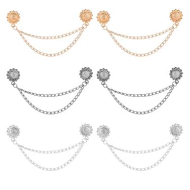 Imagem de 6un Conjunto de Prendedores Magnéticos Girassol com Corrente, Prendedores Magnéticos Fortes para Roupas Ideais para Bainhas Hijab Calças Mangas Camisas e Muito Mais Acessórios Moda Multiuso