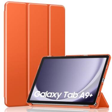 Imagem de MoKo Capa para Galaxy Tab A9 Plus/A9+ 11 polegadas 2023, capa inteligente rígida de policarbonato translúcido para tablet Galaxy Tab A9 Plus SM-X210/X216/X218, despertar/hibernar automaticamente