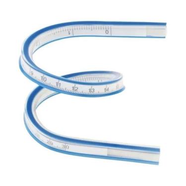 Imagem de Régua Curva Flexível 30cm 40cm 50cm Ferramenta De Desenho Em Plástico 