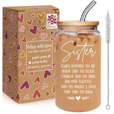 Imagem de Qubereeree Sisters Gifts from Sister Copo de café de 340 g, melhor presente de irmã de todos os tempos para melhores amigas, presentes de aniversário de Natal para irmãs alma amiga filha-110