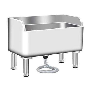 Imagem de Bacia de serviço de esfregão de aço inoxidável, pia de esfregão de piso comercial, pia interna e externa, balde de esfregão utilitário, pia de lavanderia, pia de esfregão com drenagem para negócios de