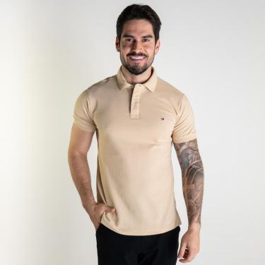 Imagem de Camisa Polo Tommy Hilfiger Bege-Masculino