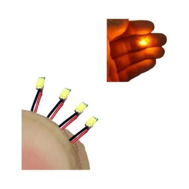 Imagem de Fio LED SMD Vermelho E Preto 40 Peças HO N OO Escala Pré-soldado Micro