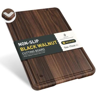 Imagem de Tábua de cortar madeira, tábua de corte dupla face, tábua de servir, cozinha, essencial, casa, aquecimento, anfitriã, presente bandeja de servir para Natal, casamento, aniversário, aniversário