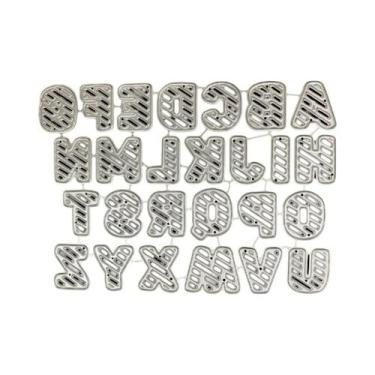 Imagem de Cortadores De Letras Do Alfabeto a a Z Cortes Em Metal Para DIY Scrapb