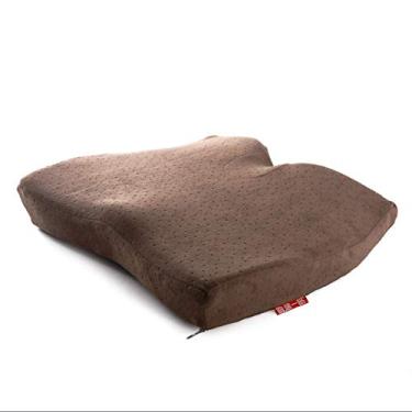 Imagem de Almofadas de assento de cadeira de escritório de espuma viscoelástica ortopédica alívio da dor ciática almofadas de cóccix para assento de carro cadeira de rodas - azul 41 x 36 x 7 cm