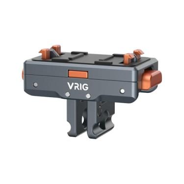 Imagem de VRIG Suporte de liberação rápida 2.0, mecanismo de trava de segurança base magnética para Insta 360 X5/ X4 Air/Ace Pro 2/Ace Pro/Ace, liga de alumínio, ímã forte e suporte dobrável de 2 pinos, AC-64