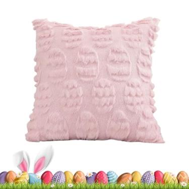 Imagem de Fronhas Decorativas - Fronha Almofada Macia 45x45cm com Estampa de Ovos - Capa de Almofada Temática de Páscoa | Para Sofá da Sala de Estar Sala de Jantar Quarto Decoração de Interiores