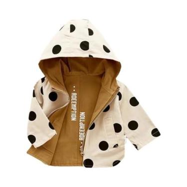 Imagem de Jaqueta Corta-vento Dupla Face Com Estampa De Bolinhas Para Meninas Pe
