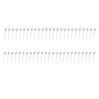 Imagem de ZJchao 50 Suportes de Cartão de Presente Dos Pces, Picaretas Florais, Picaretas Florais do Fio do Metal Em Forma de Gato para a Festa de Aniversário Casamento 5.91 Polegada