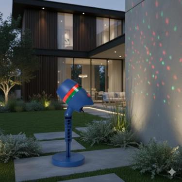 Imagem de Projetor Laser Externo para Jardim Iluminação Decorativa Festas LED