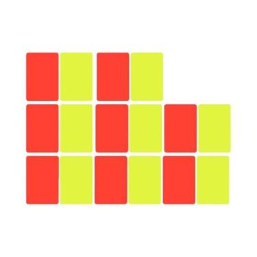 Imagem de Vermelho e amarelo multi-função pvc futebol árbitro, 2-40pcs, 3.2x4.3i