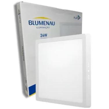 Imagem de 5 painel plafon led 24w sobrepor quadrado 30x30 bivolt 110/220v branco