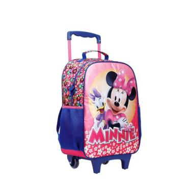 Imagem de Mochila infantil Minnie Grande Rodinhas Escolar Xeryus