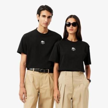 Imagem de Camiseta Lacoste em Algodão com Estampa Assinada-Masculino