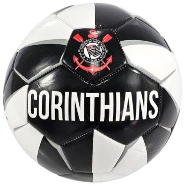 Imagem de Bola Campo Sportcom Corinthians Preto, Preto branco, UN