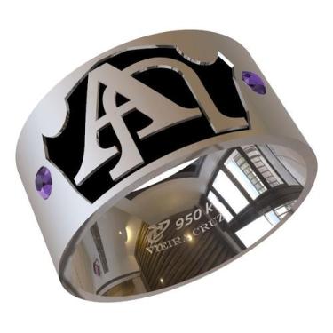 Imagem de Anel de Formatura em Prata de Teologia - Vieira Cruz Joias, Preto, 39