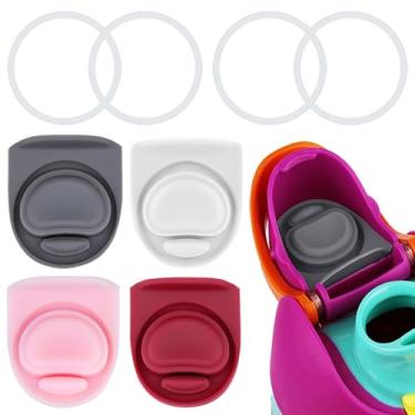 Imagem de BMSQOFD 4 conjuntos de tampas de vedação de substituição para boca de tampa Owala Freesip, peças de anel de vedação de silicone para garrafa de água, acessórios de tampa superior para Owala Freesip 16